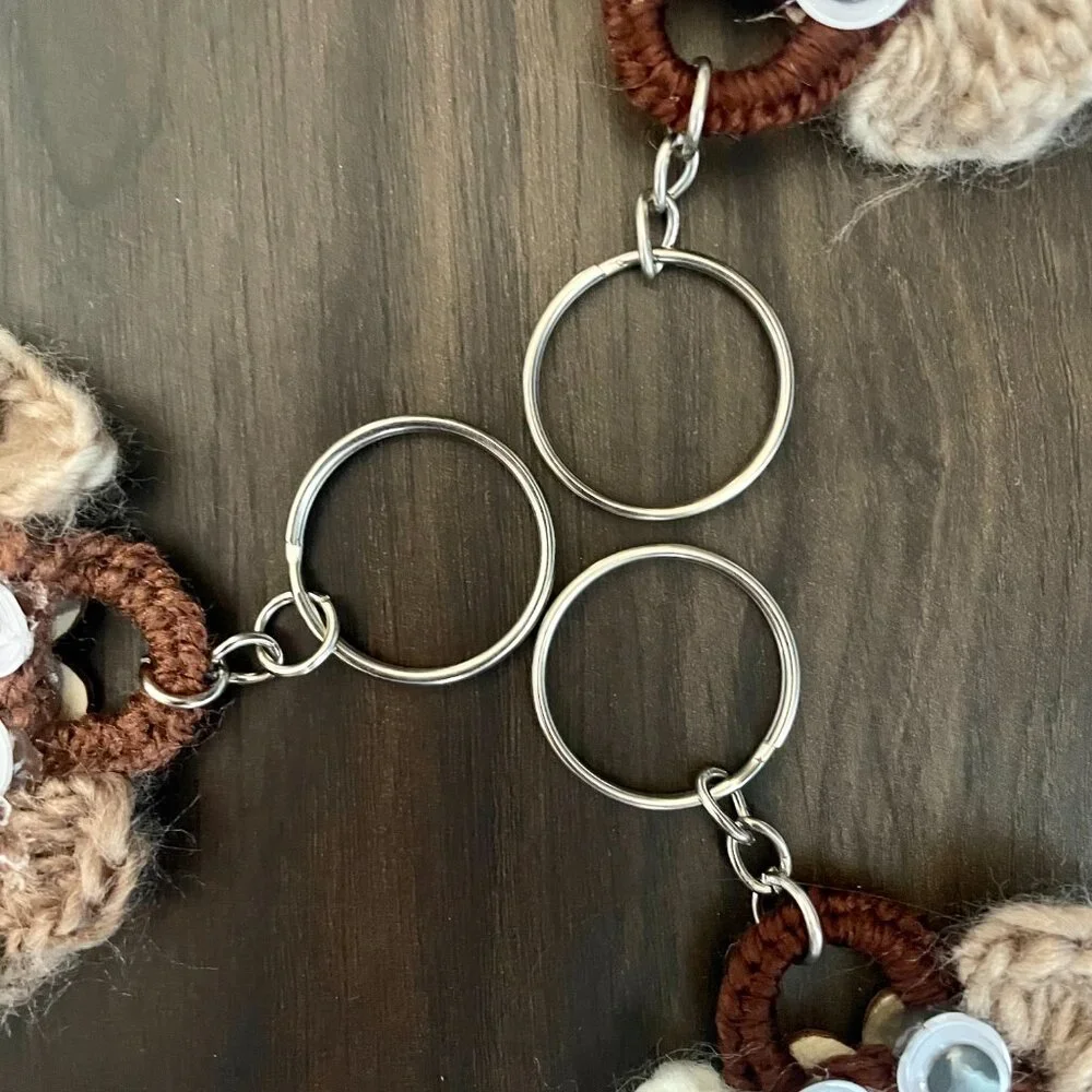 Bundle of 3 Handmade Keychains, Crochet Keychain, Crochet Backpack Charms